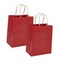 6" x 3 1/4 " x 8 3/8" Sustainable Shadow Stripe Kraft Paper Bags 250 pcs